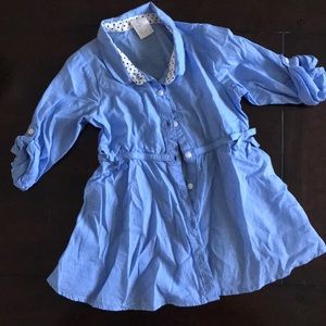 Small blue gingham print dress